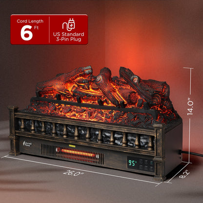 Eternal Flame EF26-LG Smart Electric Fireplace Logs, WiFi Enabled - Tampa Home & Garden Store