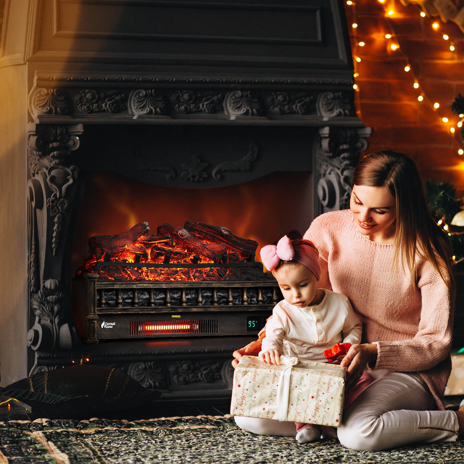 Eternal Flame EF26-LG Smart Electric Fireplace Logs, WiFi Enabled - Tampa Home & Garden Store