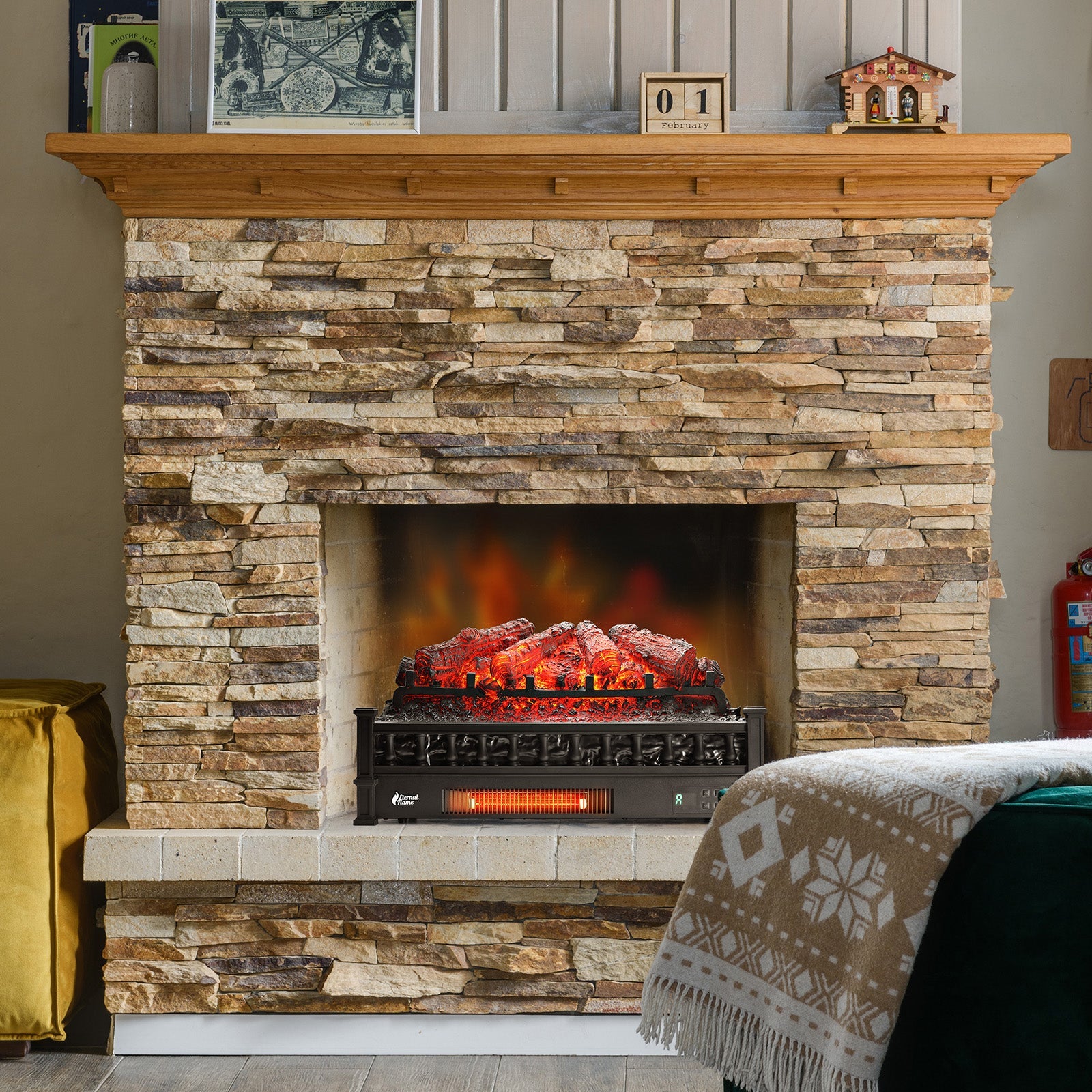 Eternal Flame EF26-PB Electric Fireplace Logs - Tampa Home & Garden Store