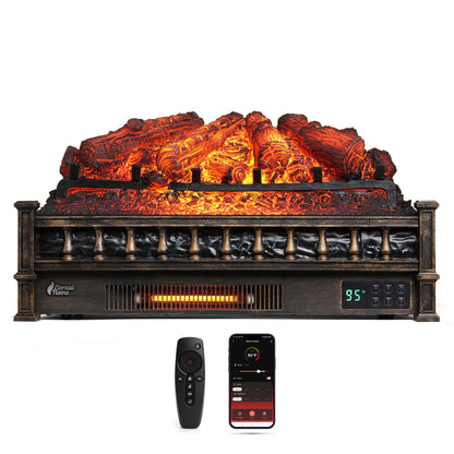 Eternal Flame EF26-PB Smart Electric Fireplace Logs, WiFi Enabled - Tampa Home & Garden Store