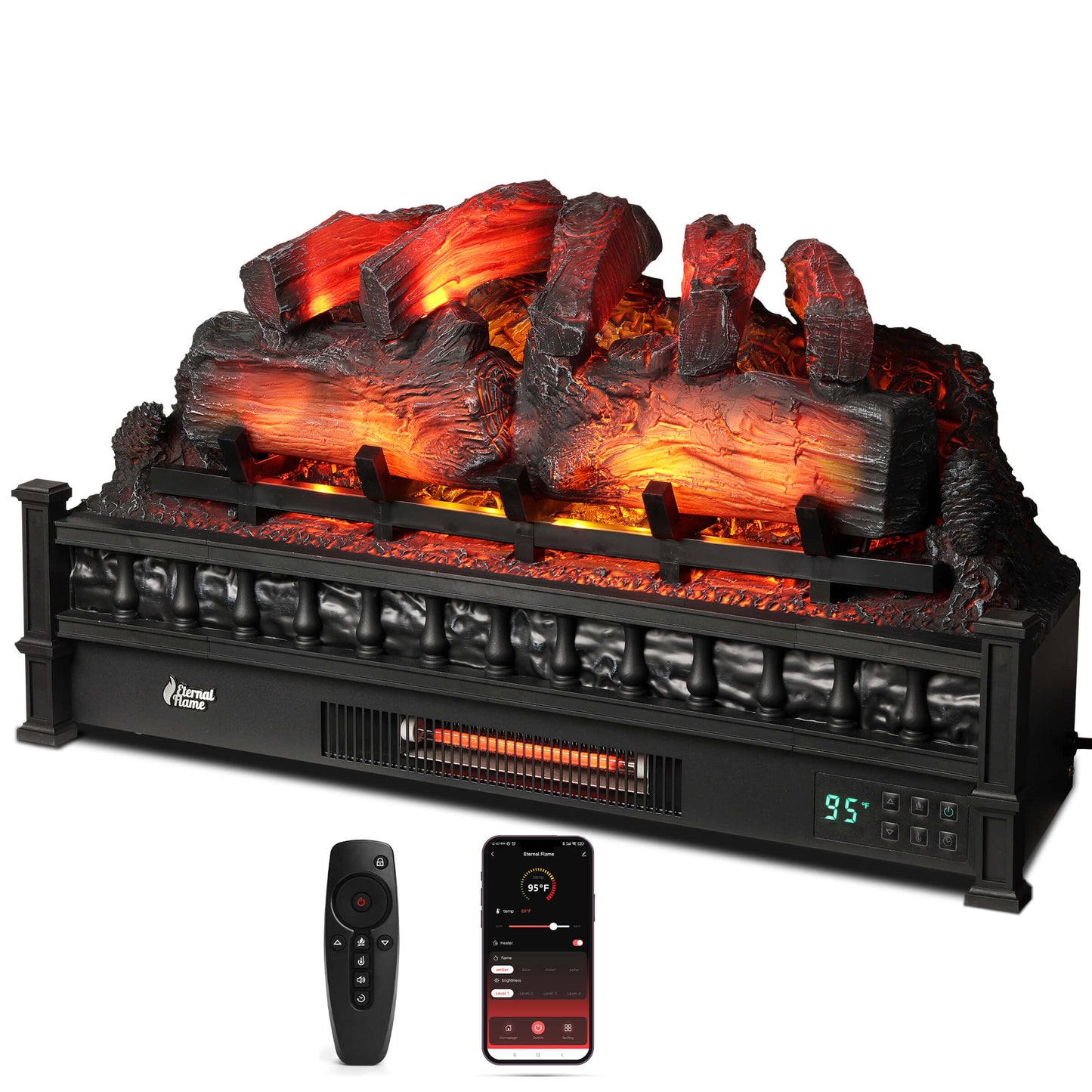 Eternal Flame EF30-PB Electric Fireplace Logs - Tampa Home & Garden Store