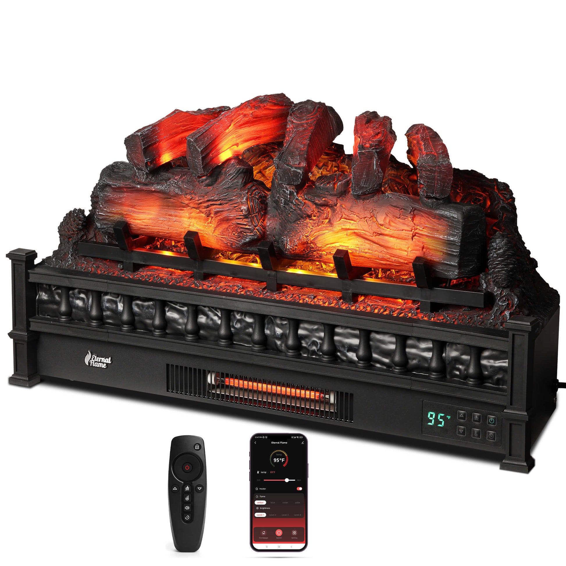 Eternal Flame EF30-PB Electric Fireplace Logs - Tampa Home & Garden Store