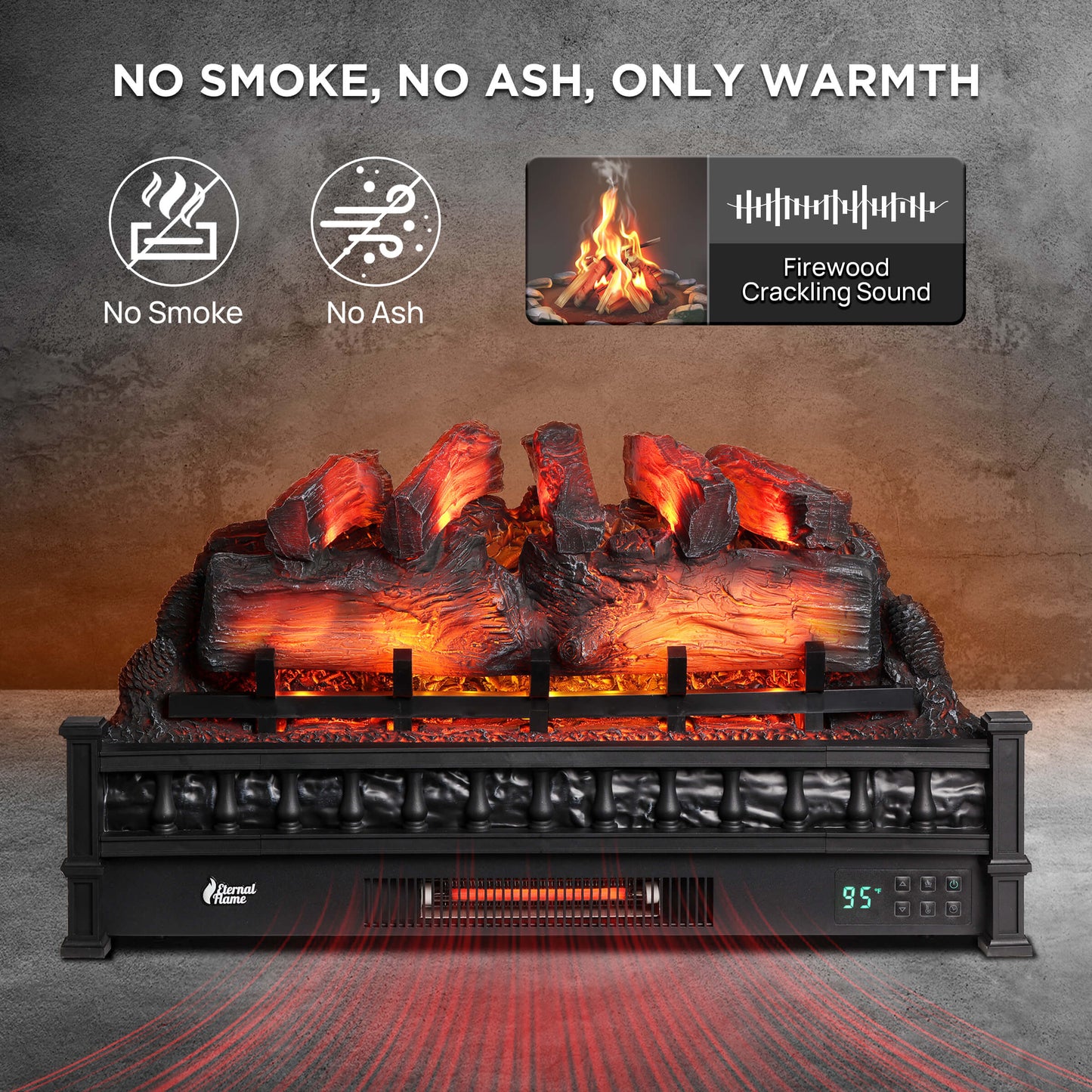 Eternal Flame EF30-PB Electric Fireplace Logs - Tampa Home & Garden Store