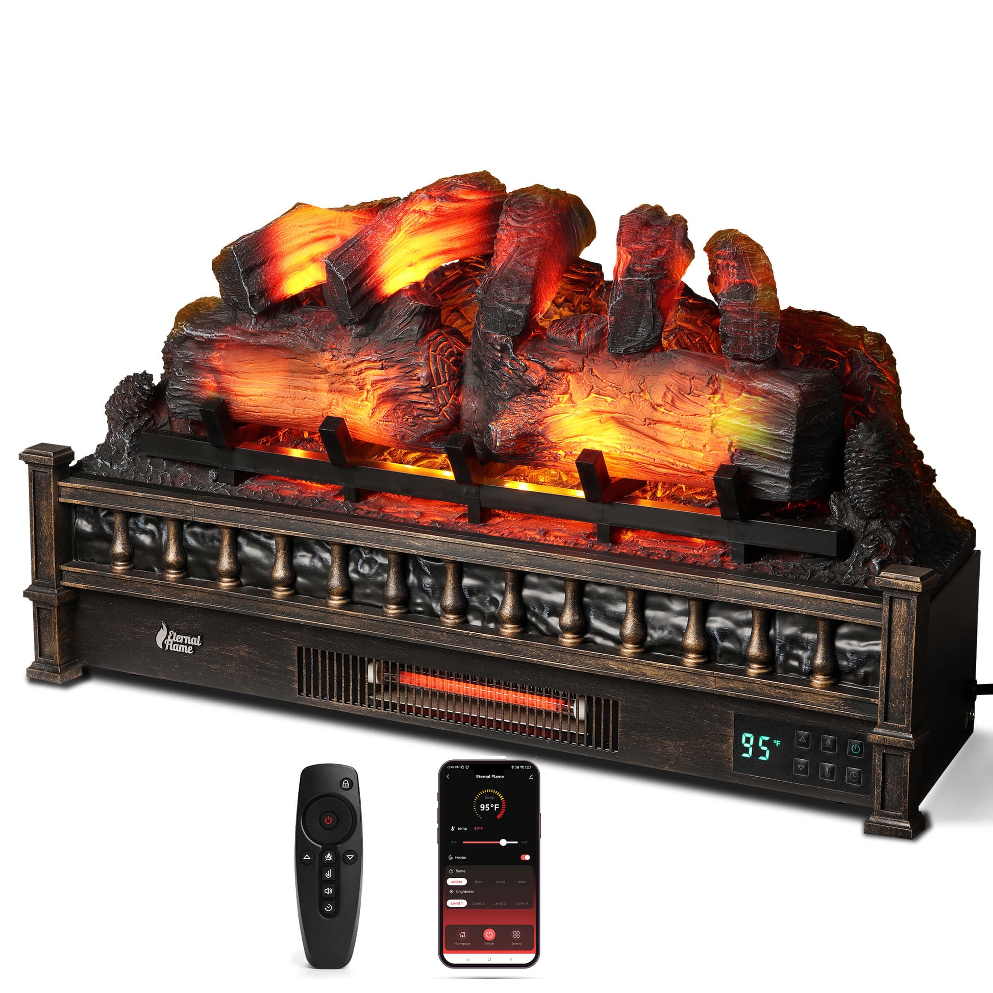 Eternal Flame EF30-PB Electric Fireplace Logs - Tampa Home & Garden Store