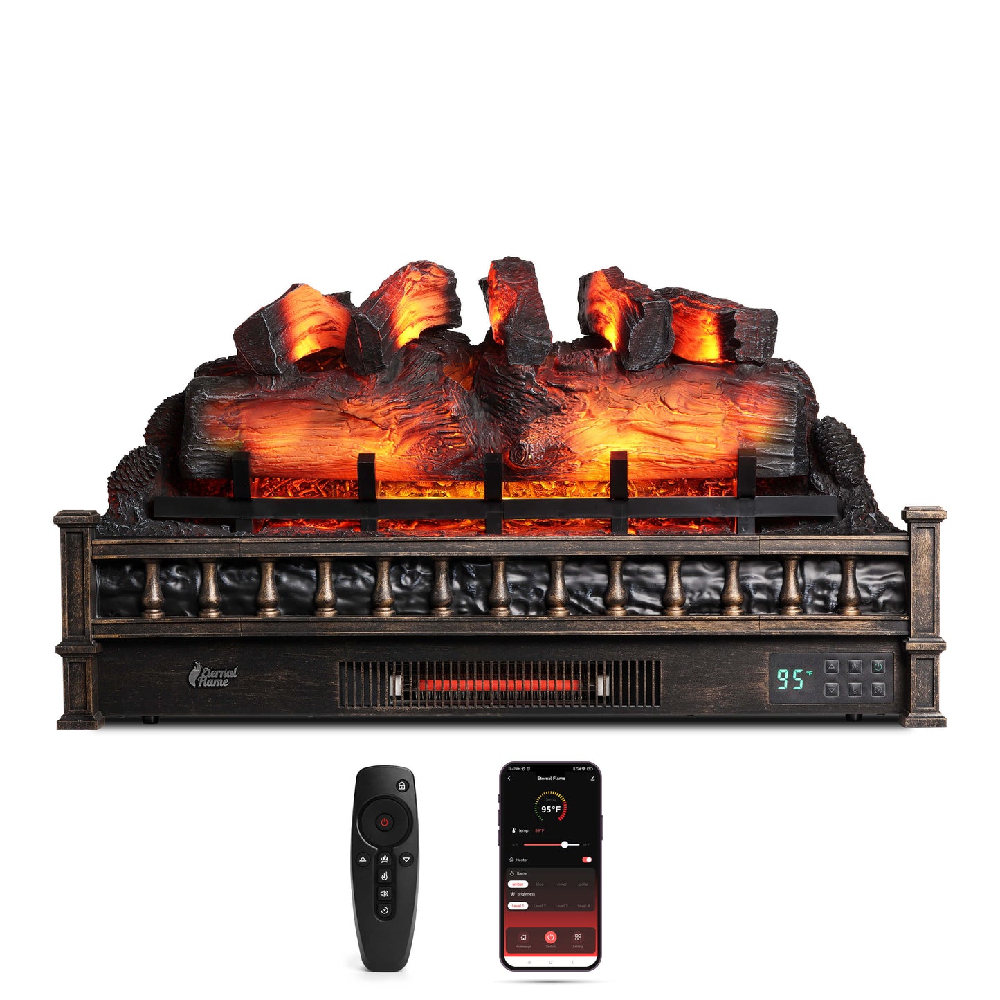 Eternal Flame EF30-PB Electric Fireplace Logs - Tampa Home & Garden Store