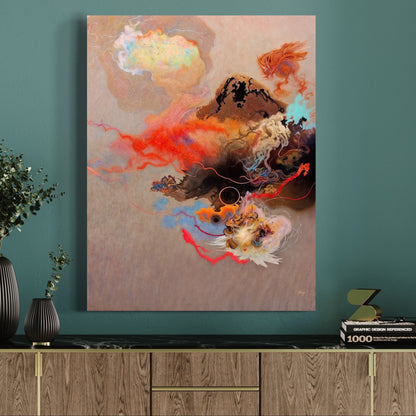 Canvas print Ethereal Unfolding by Tailored Canvases, vibrant abstract hillside artwork on Tampa Home & Garden Store