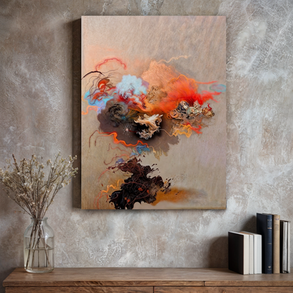 Canvas print Ethereal Unfolding II by Tailored Canvases beige fiery hues on Tampa Home & Garden Store