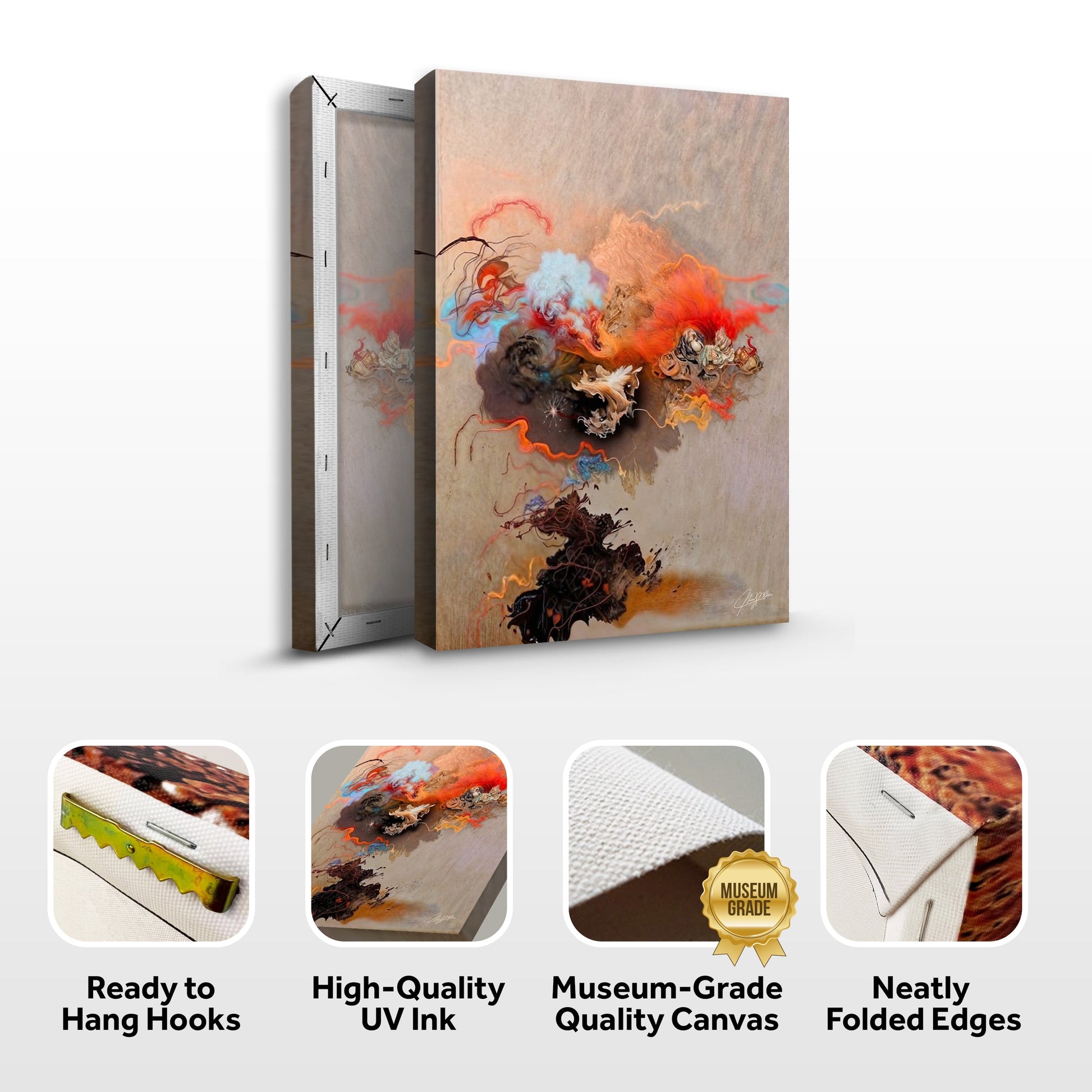 Canvas Print Ethereal Unfolding II by Tailored Canvases; three-panel with abstract explosion on Tampa Home & Garden Store