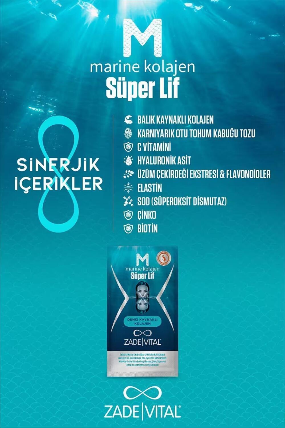 Zade Vital marine collagen powder supplement packaging with turquoise label Beauty Care Bag on Tampa Home & Garden Store