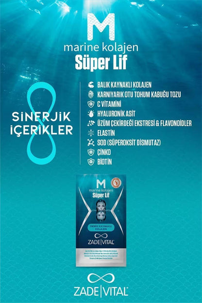 Zade Vital marine collagen powder supplement packaging with turquoise label Beauty Care Bag on Tampa Home & Garden Store