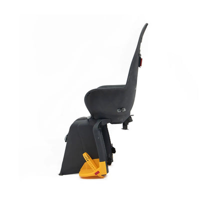 EUNORAU Safety Seat for Child, black bicycle seat with tall backrest and yellow footrest on Tampa Home & Garden Store
