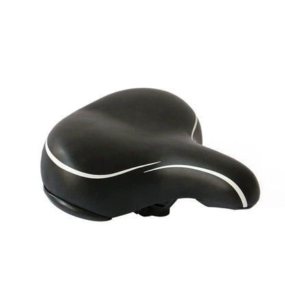 EUNORAU C8 Saddle black synthetic leather with white piping on Tampa Home & Garden Store