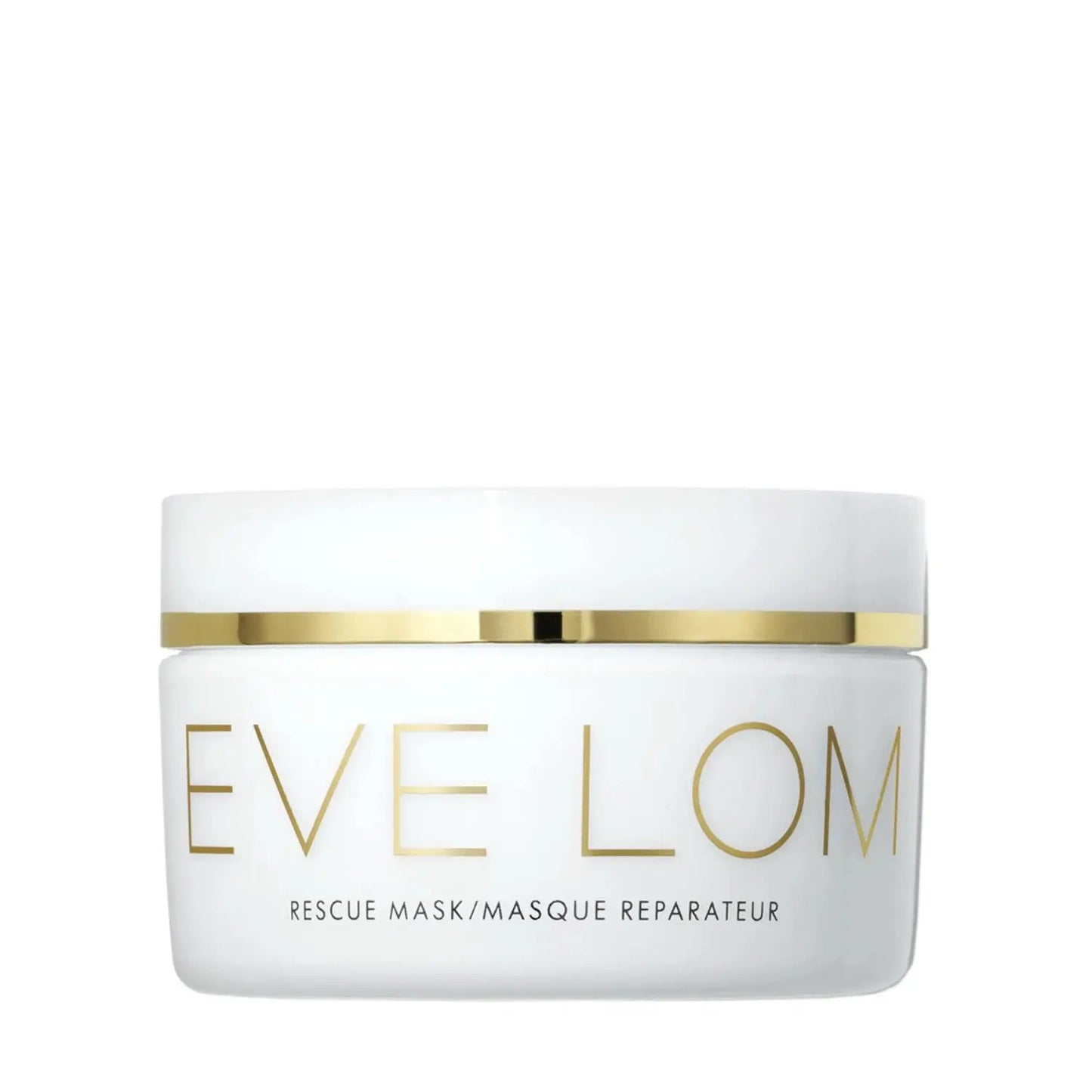Eve Lom Rescue Mask 100 mL white jar with gold band lid by Nava Beauty on Tampa Home & Garden Store