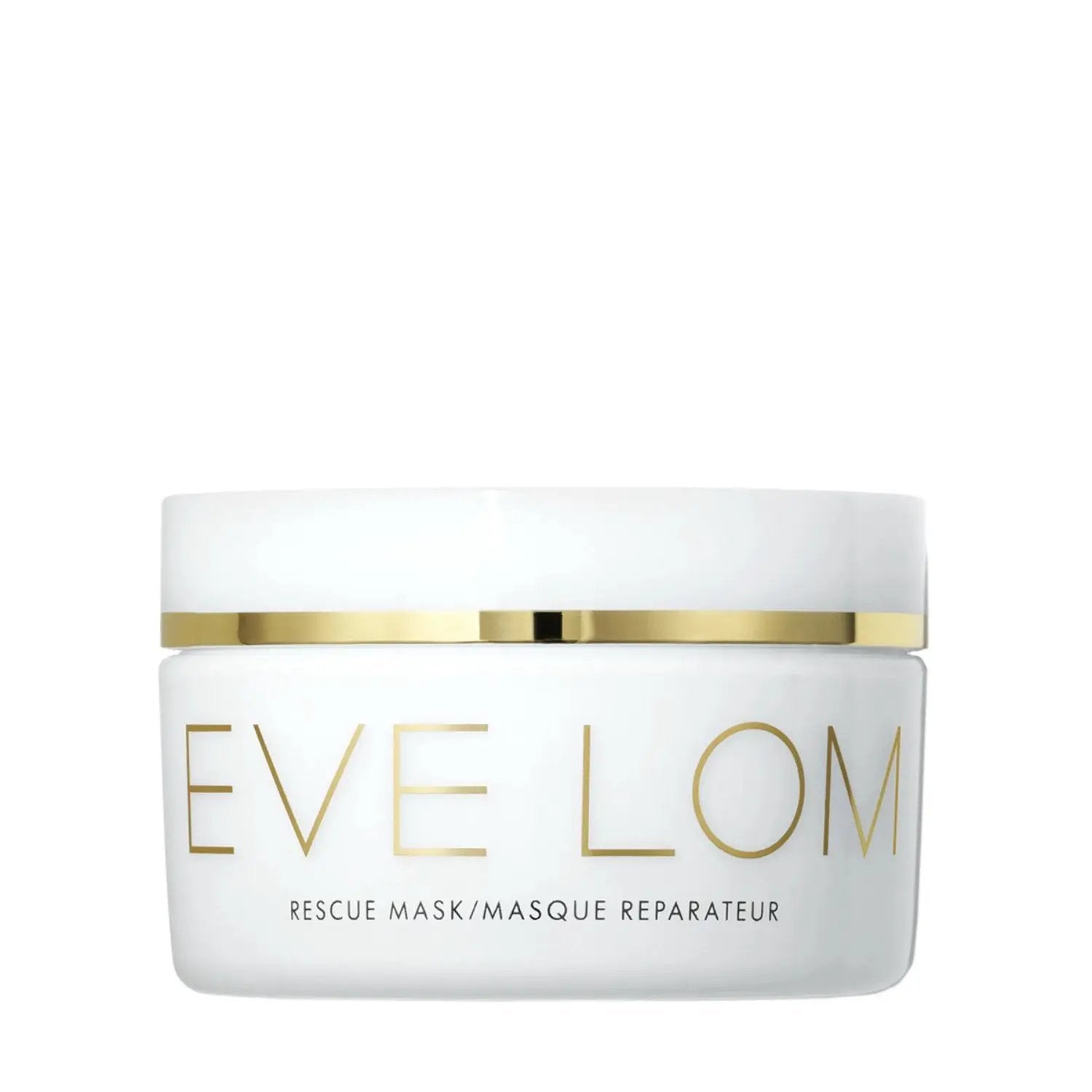 Eve Lom Rescue Mask 100 mL white jar with gold band lid by Nava Beauty on Tampa Home & Garden Store