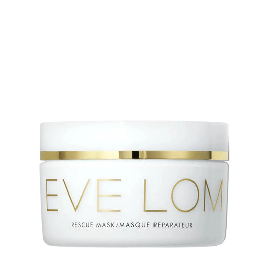 Eve Lom Rescue Mask 100 mL white jar with gold band lid by Nava Beauty on Tampa Home & Garden Store