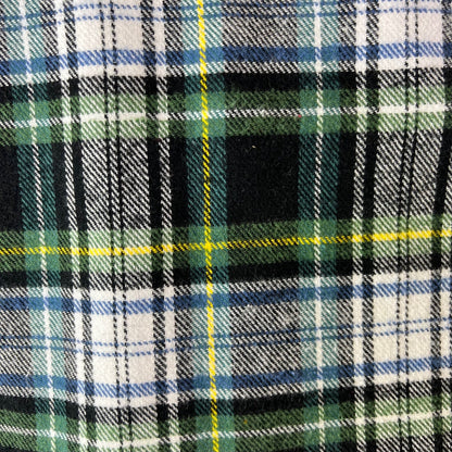 Evergreen, Black, White, Dusty Blue and Yellow Tartan Plaid Flannel Infinity or Blanket Scarf - Tampa Home & Garden Store