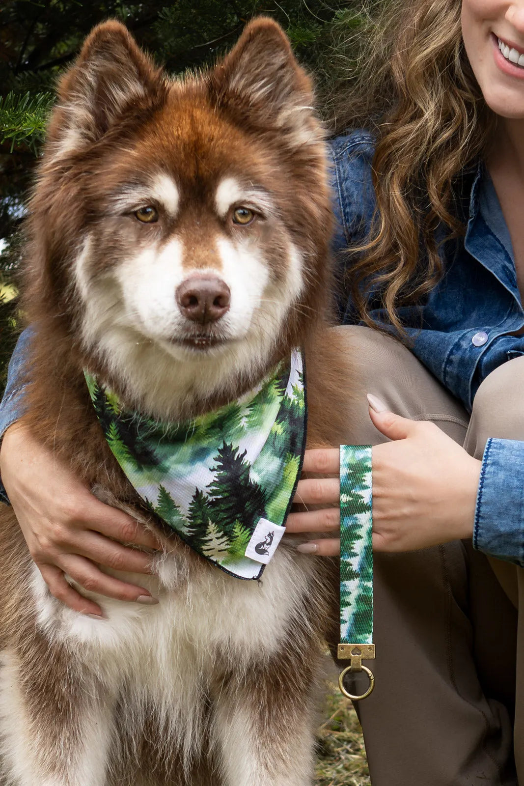 Evergreen Explorer Dog Bandana & Matching Keychain - Tampa Home & Garden Store