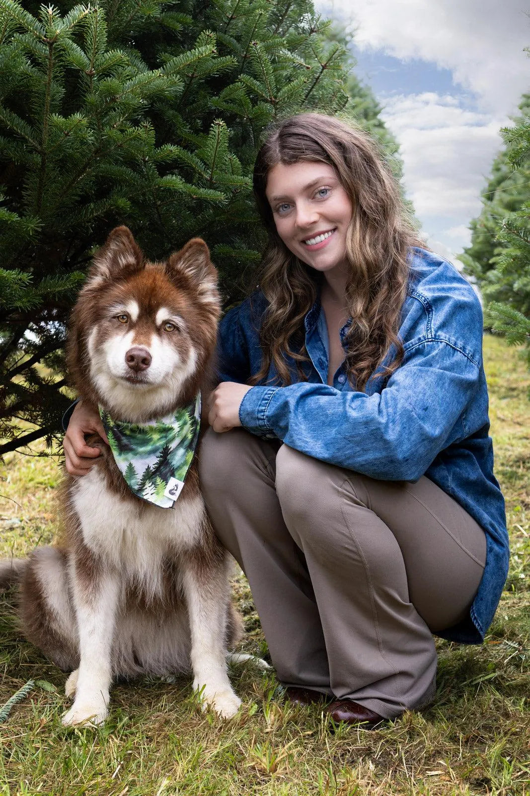 Evergreen Explorer Dog Bandana & Matching Keychain - Tampa Home & Garden Store