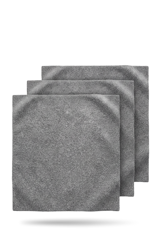 BLACKLINE Everyday Microfiber Towels edgeless 4-pack in gray for vehicle cleaning on Tampa Home & Garden Store
