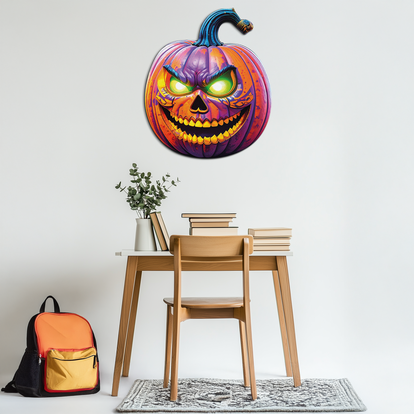 Evil Pumpkin Metal Wall Art – Spooky Halloween Decor-KAFUVM034 - Tampa Home & Garden Store