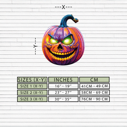 Evil Pumpkin Metal Wall Art – Spooky Halloween Decor-KAFUVM034 - Tampa Home & Garden Store