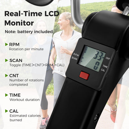 Under desk pedal exerciser with LCD display DirectDeals mini exercise bike for legs and arms on Tampa Home & Garden Store