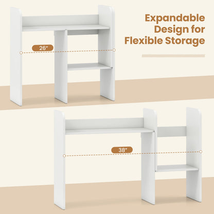 Expandable Desktop Bookshelf with Open Storage Cubes, white DirectDeals desk organizer on Tampa Home & Garden Store