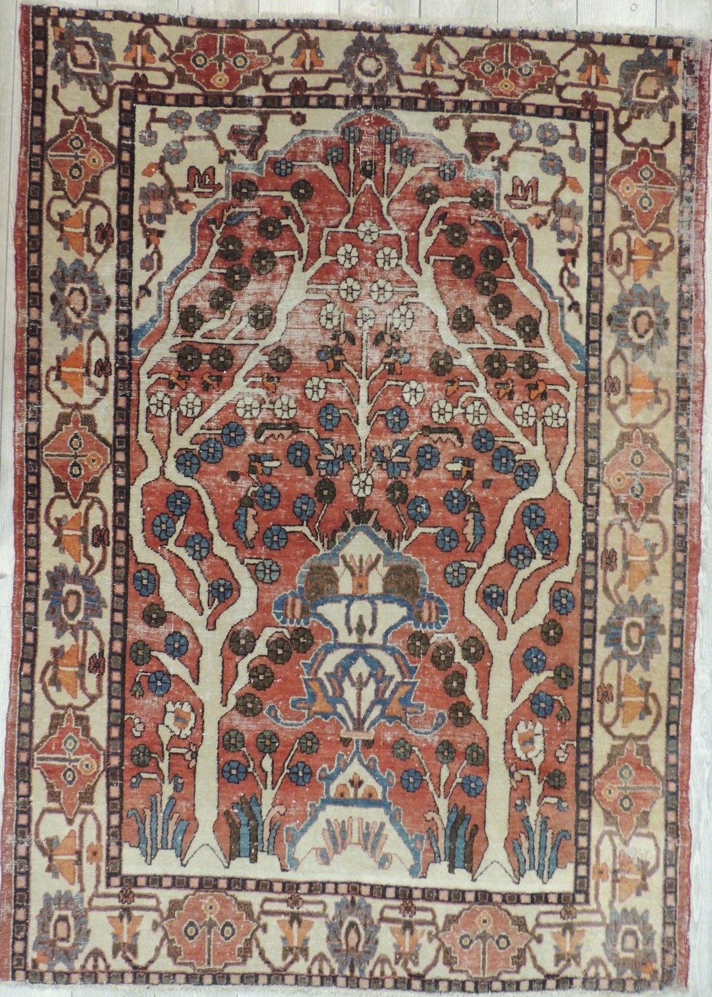 Exquisite Distressed Fine Persian Area Rug 5x7 Ft - Tampa Home & Garden Store