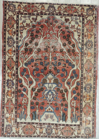 Exquisite Distressed Fine Persian Area Rug 5x7 Ft - Tampa Home & Garden Store