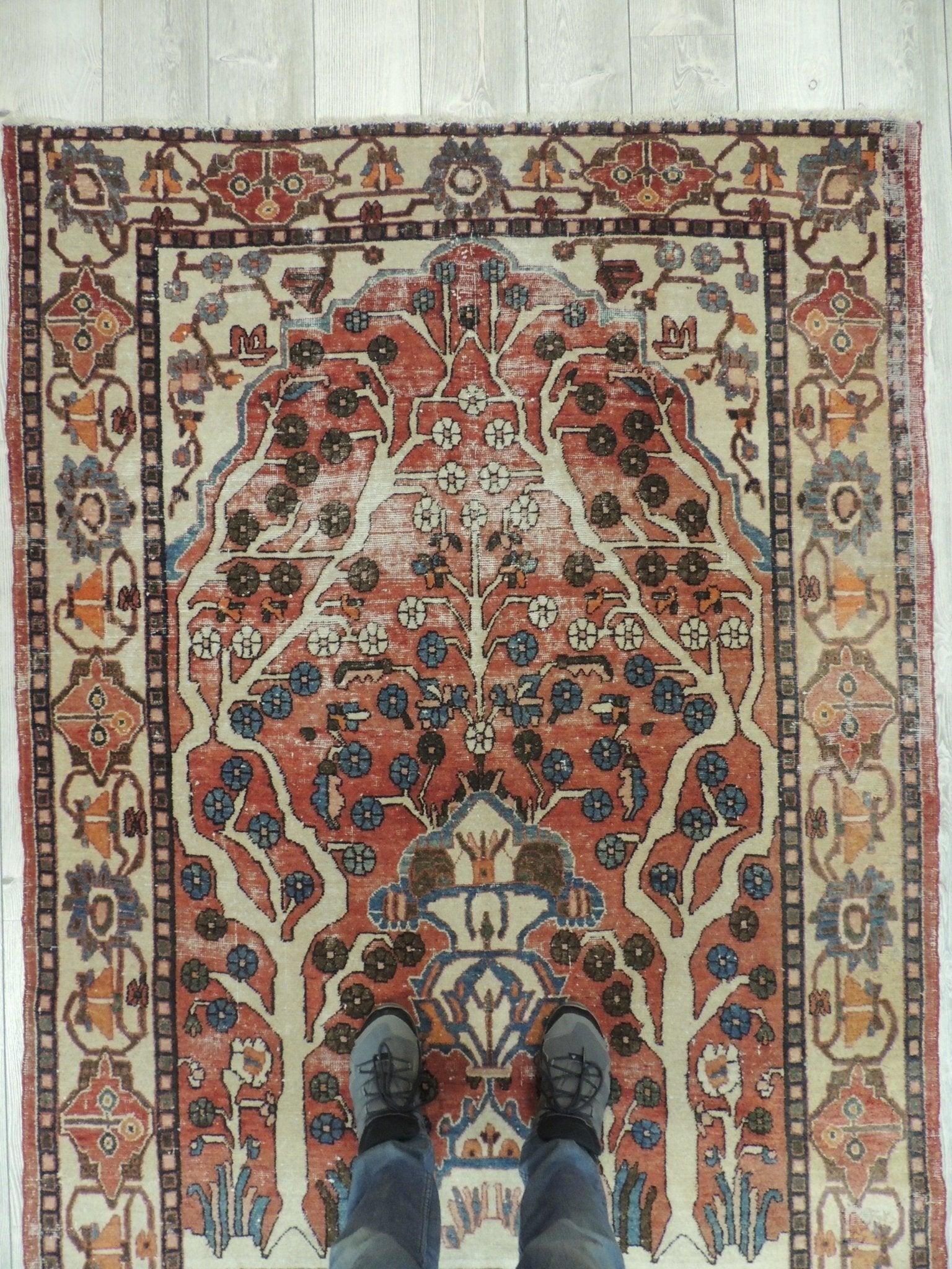 Exquisite Distressed Fine Persian Area Rug 5x7 Ft - Tampa Home & Garden Store