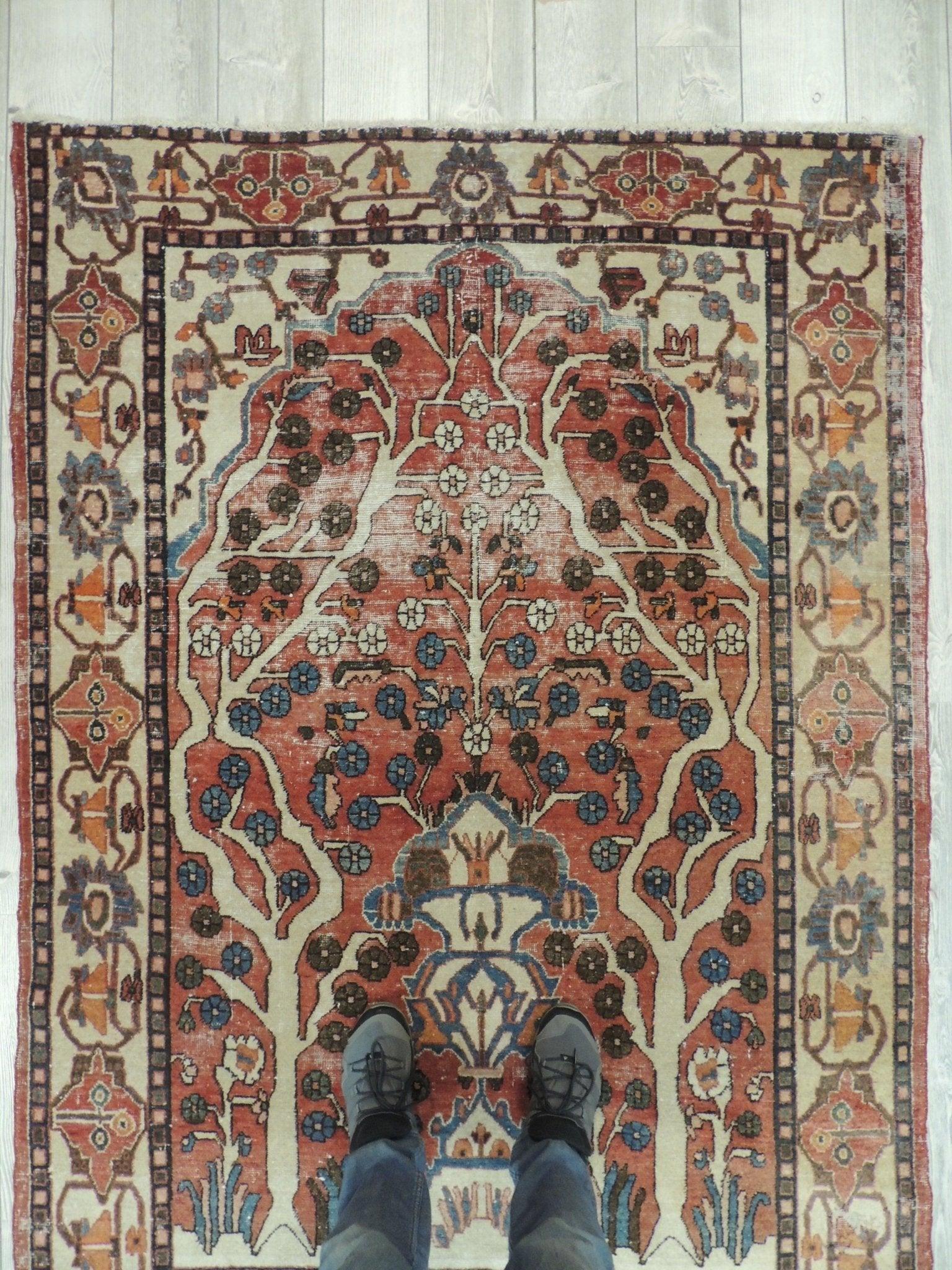 Exquisite Distressed Fine Persian Area Rug 5x7 Ft - Tampa Home & Garden Store