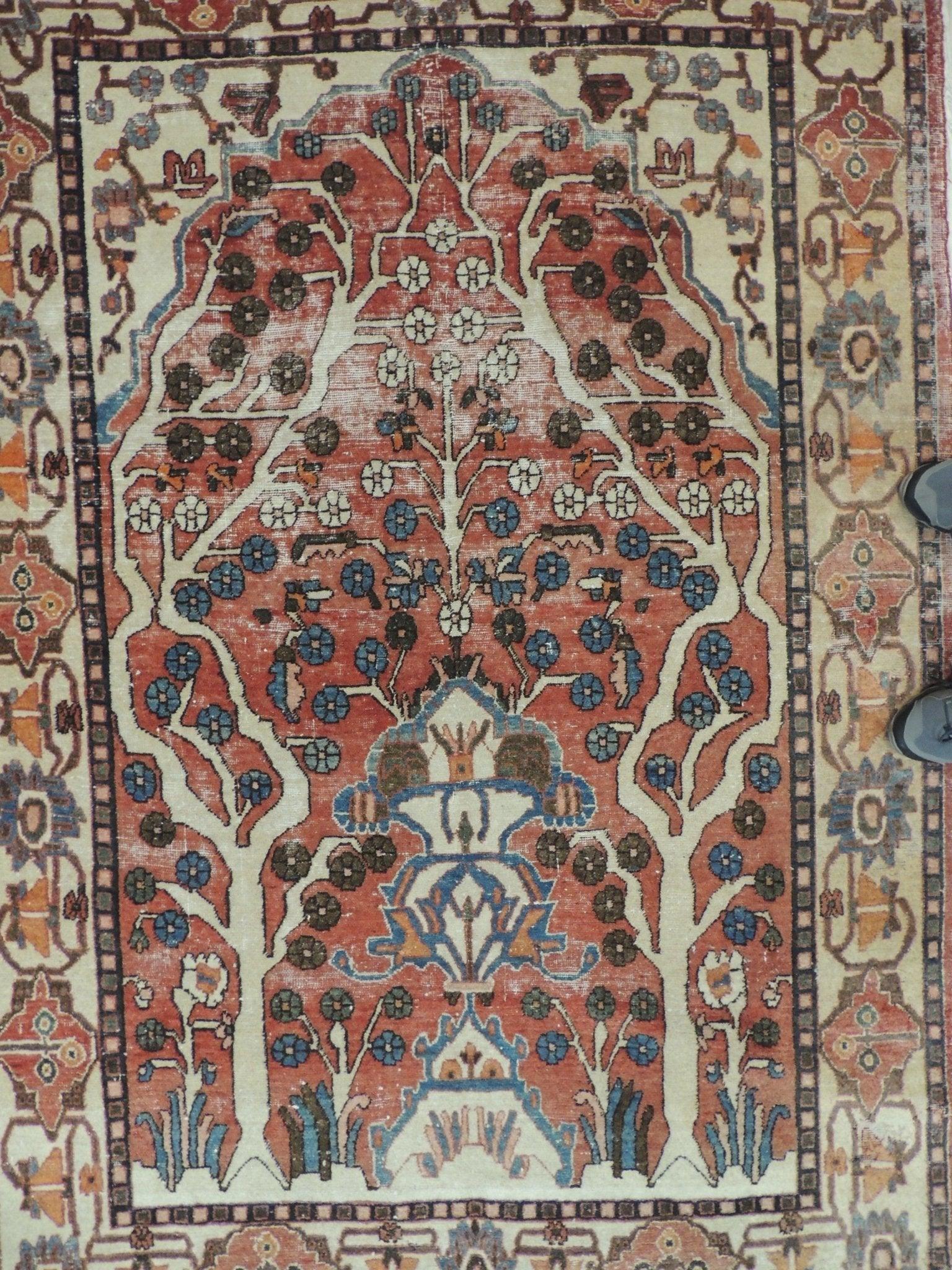 Exquisite Distressed Fine Persian Area Rug 5x7 Ft - Tampa Home & Garden Store