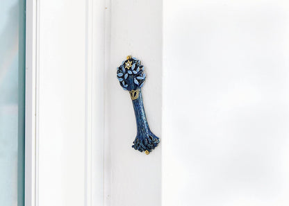 Exquisite Hand-Painted Mezuzah Case — Meaningful Jewish Gift & Home Blessing - Tampa Home & Garden Store