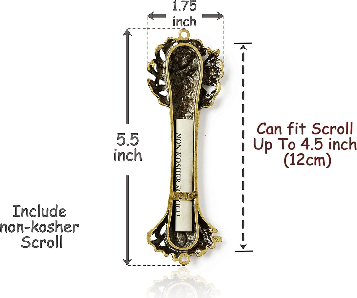 Exquisite Hand-Painted Mezuzah Case — Meaningful Jewish Gift & Home Blessing - Tampa Home & Garden Store