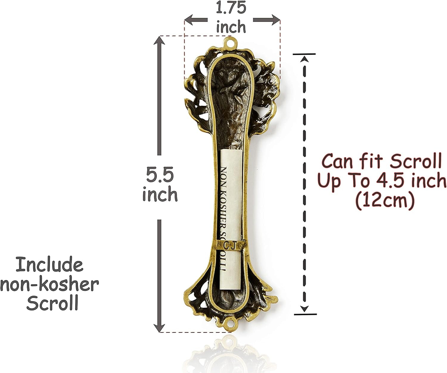 Exquisite Hand-Painted Mezuzah Case — Meaningful Jewish Gift & Home Blessing - Tampa Home & Garden Store