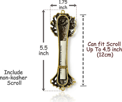Exquisite Hand-Painted Mezuzah Case — Meaningful Jewish Gift & Home Blessing - Tampa Home & Garden Store