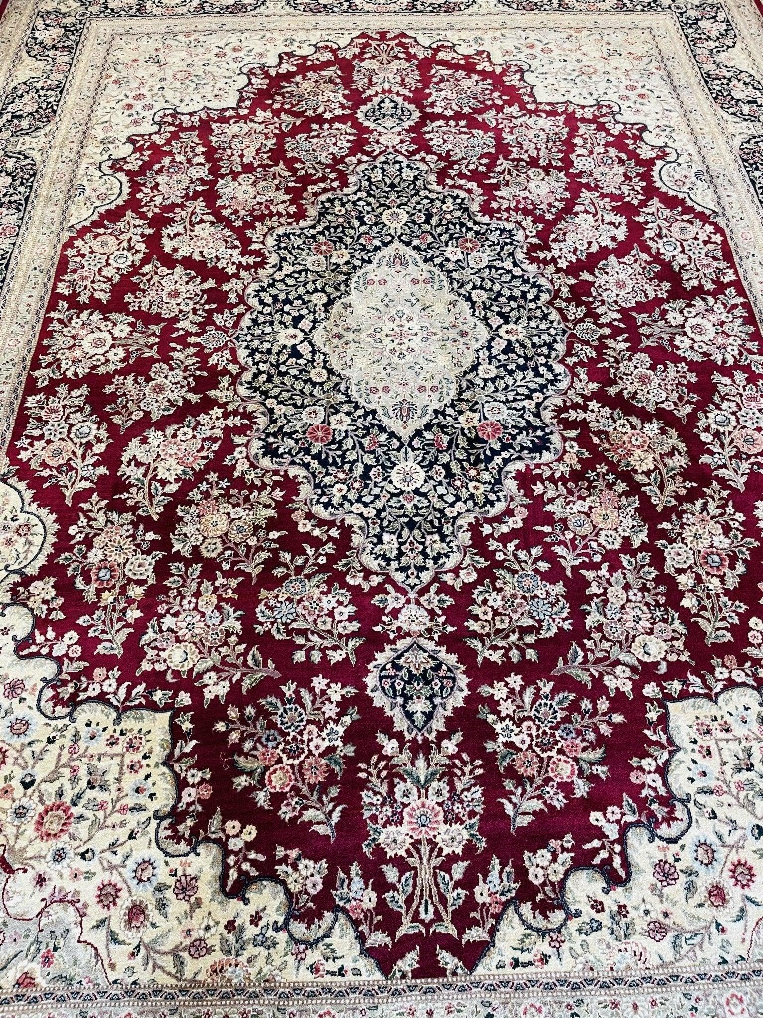Exquisite Mint Hand-Knotted Peshawar Oriental Wool Rug – 9' x 12' - Tampa Home & Garden Store