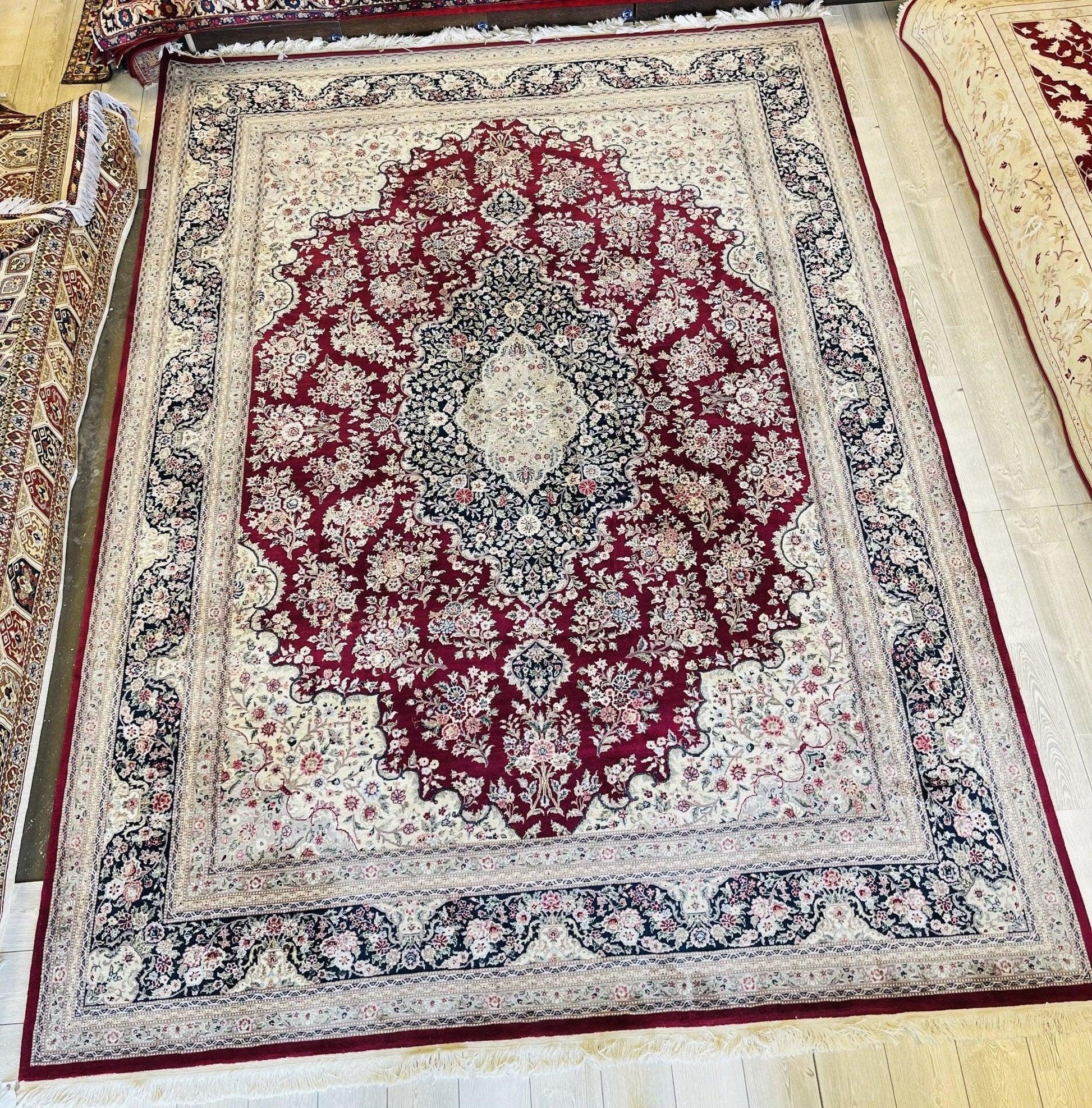 Exquisite Mint Hand-Knotted Peshawar Oriental Wool Rug – 9' x 12' - Tampa Home & Garden Store