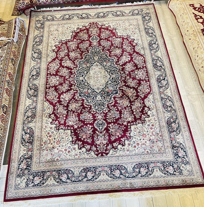 Exquisite Mint Hand-Knotted Peshawar Oriental Wool Rug – 9' x 12' - Tampa Home & Garden Store