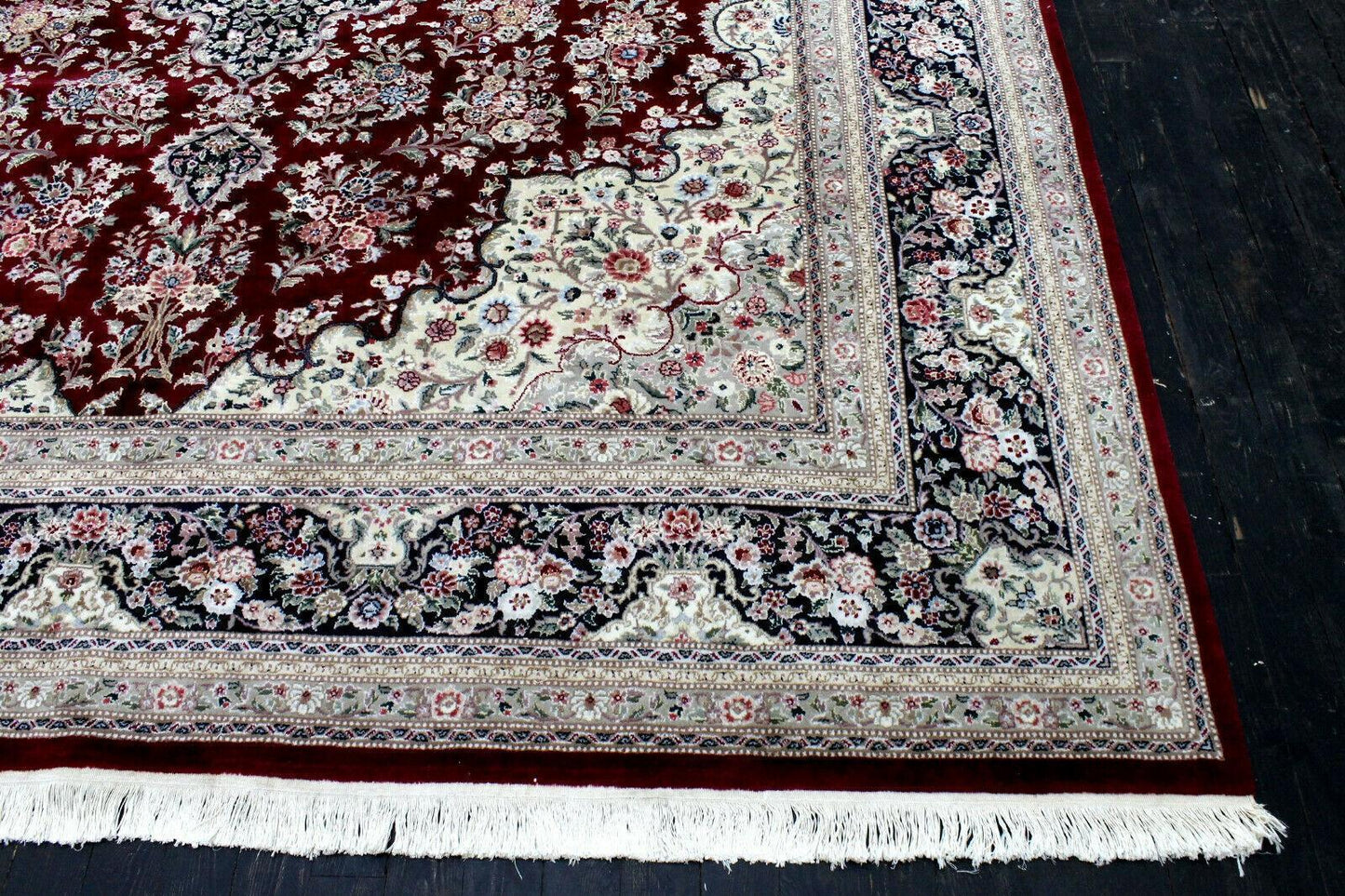 Exquisite Mint Hand-Knotted Peshawar Oriental Wool Rug – 9' x 12' - Tampa Home & Garden Store