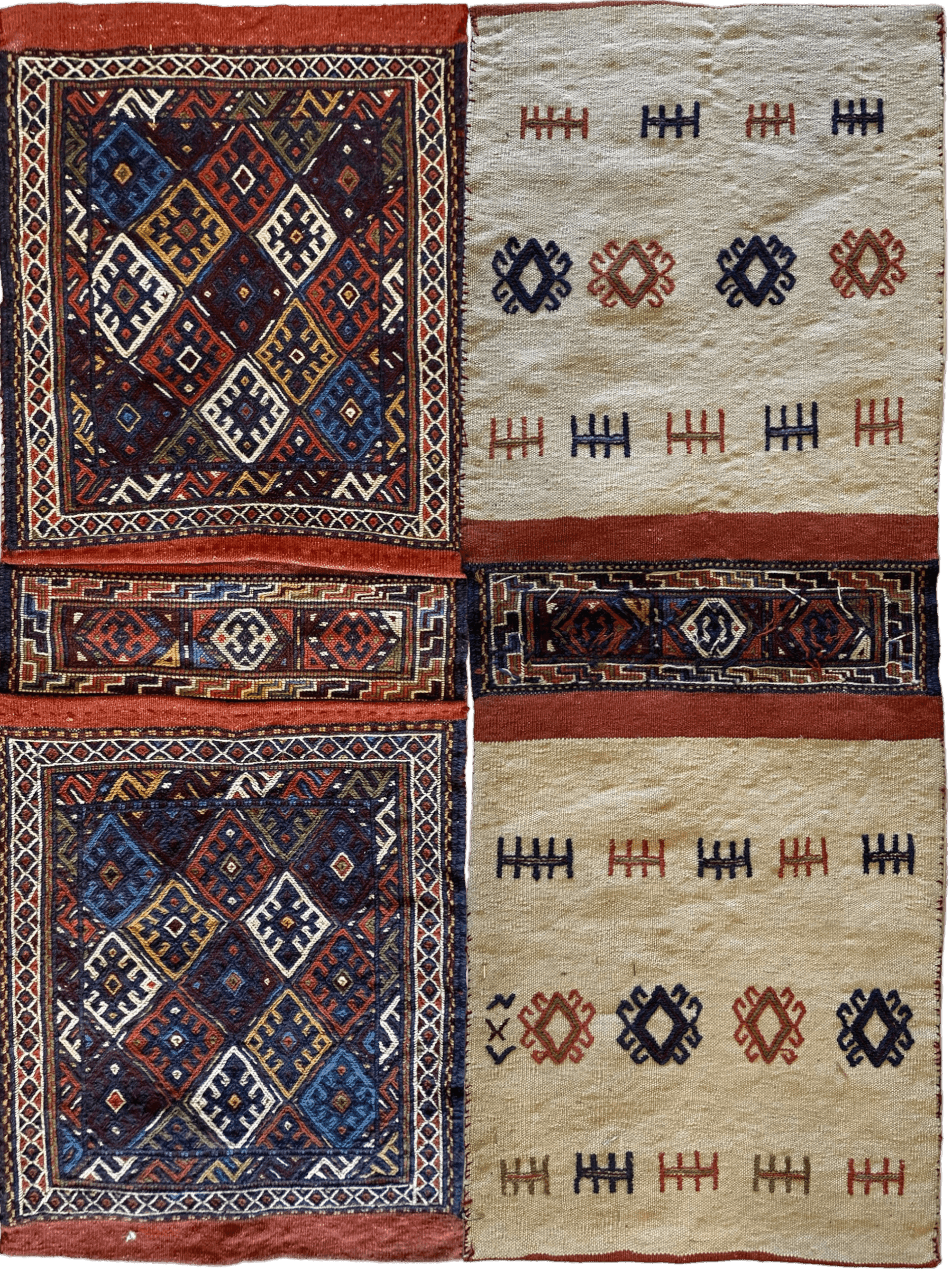 Exquisite Persian Qashqai Nomadic Vintage Khorjin ‘Saddle bag’ - Tampa Home & Garden Store