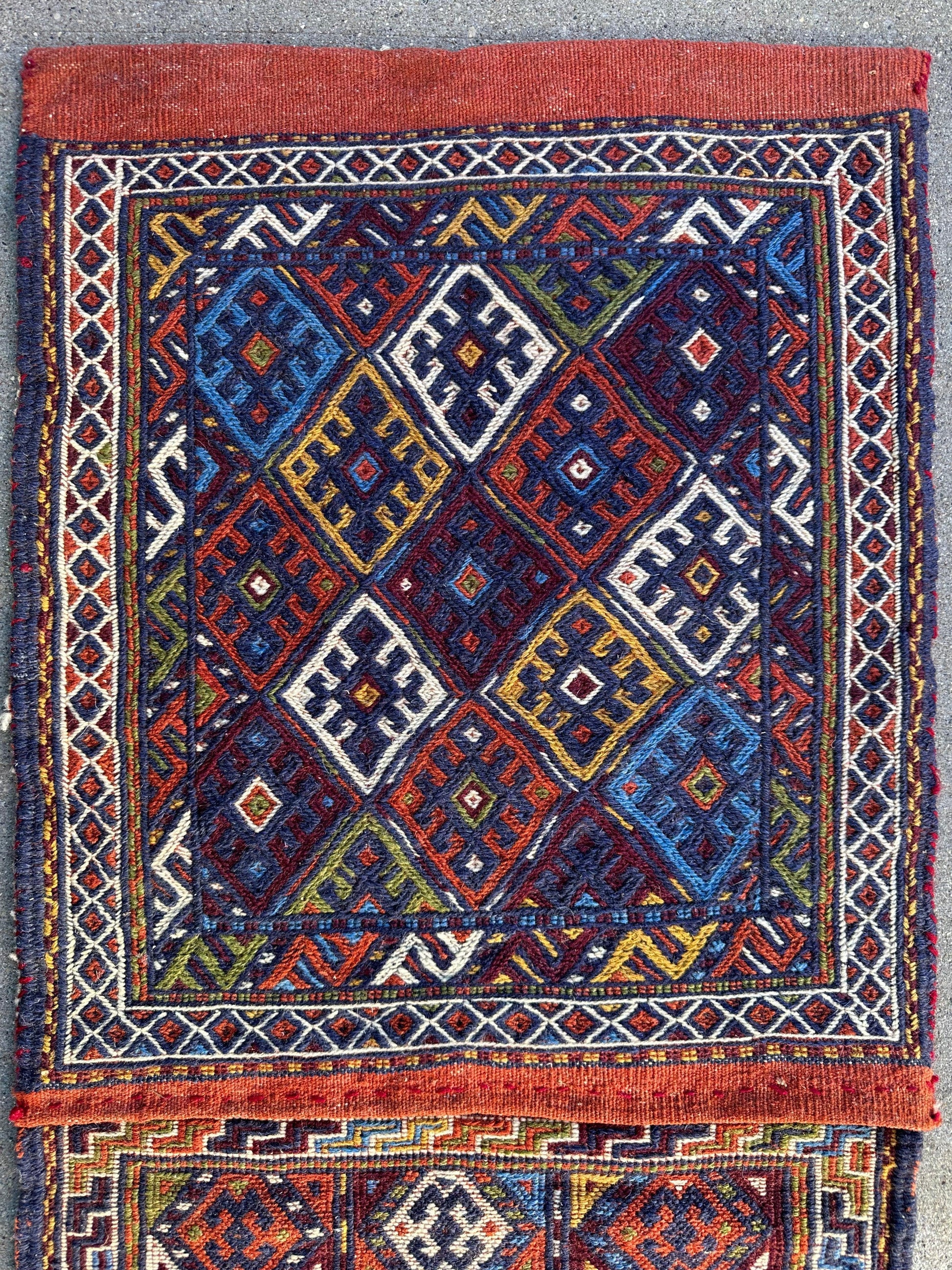 Exquisite Persian Qashqai Nomadic Vintage Khorjin ‘Saddle bag’ - Tampa Home & Garden Store