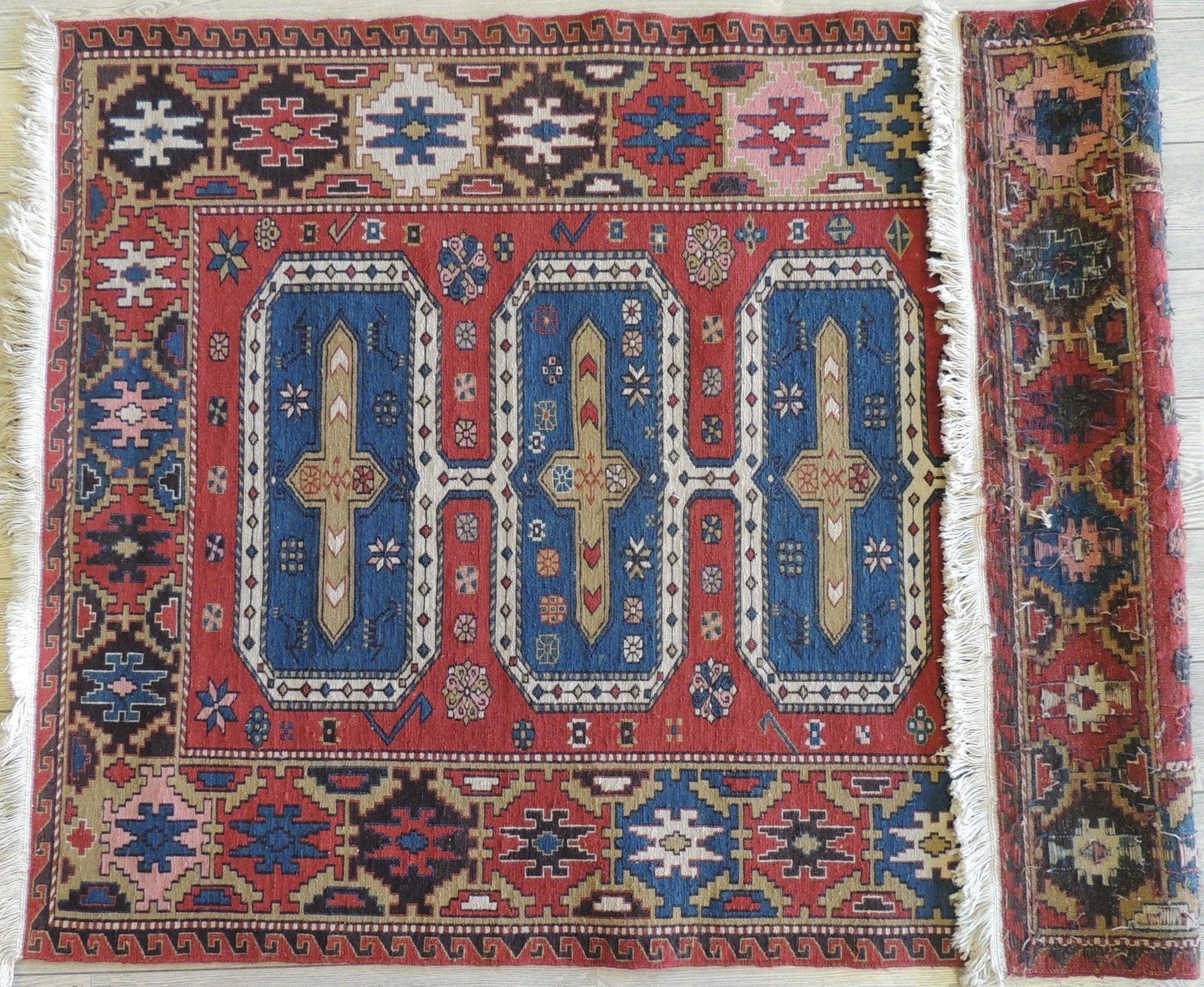 Exquisite Vintage Hand Knotted Soumak Area Rug 6x4 Ft - Tampa Home & Garden Store