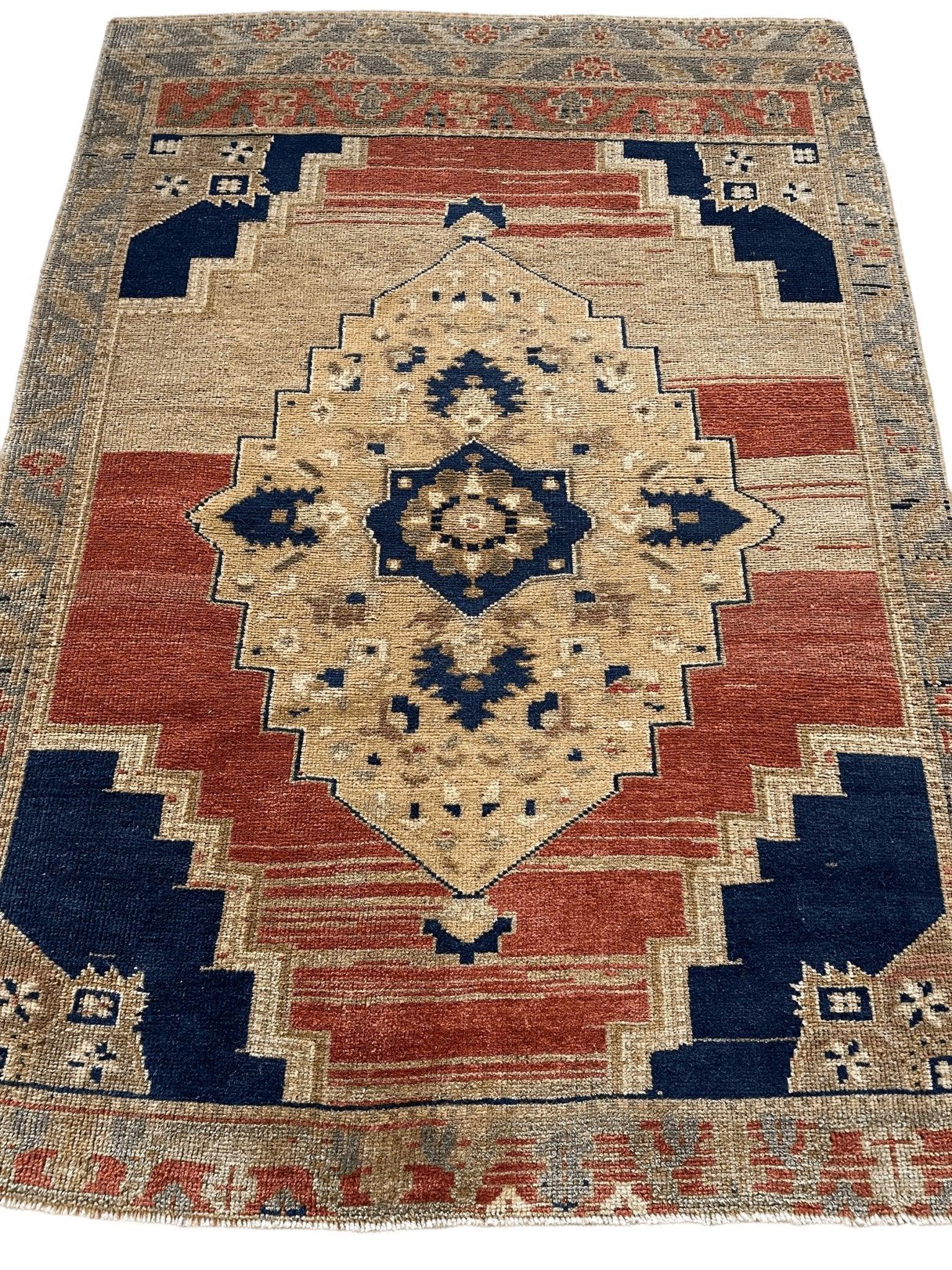 Exquisite handmade oushak rug 3'7''x5' - Tampa Home & Garden Store