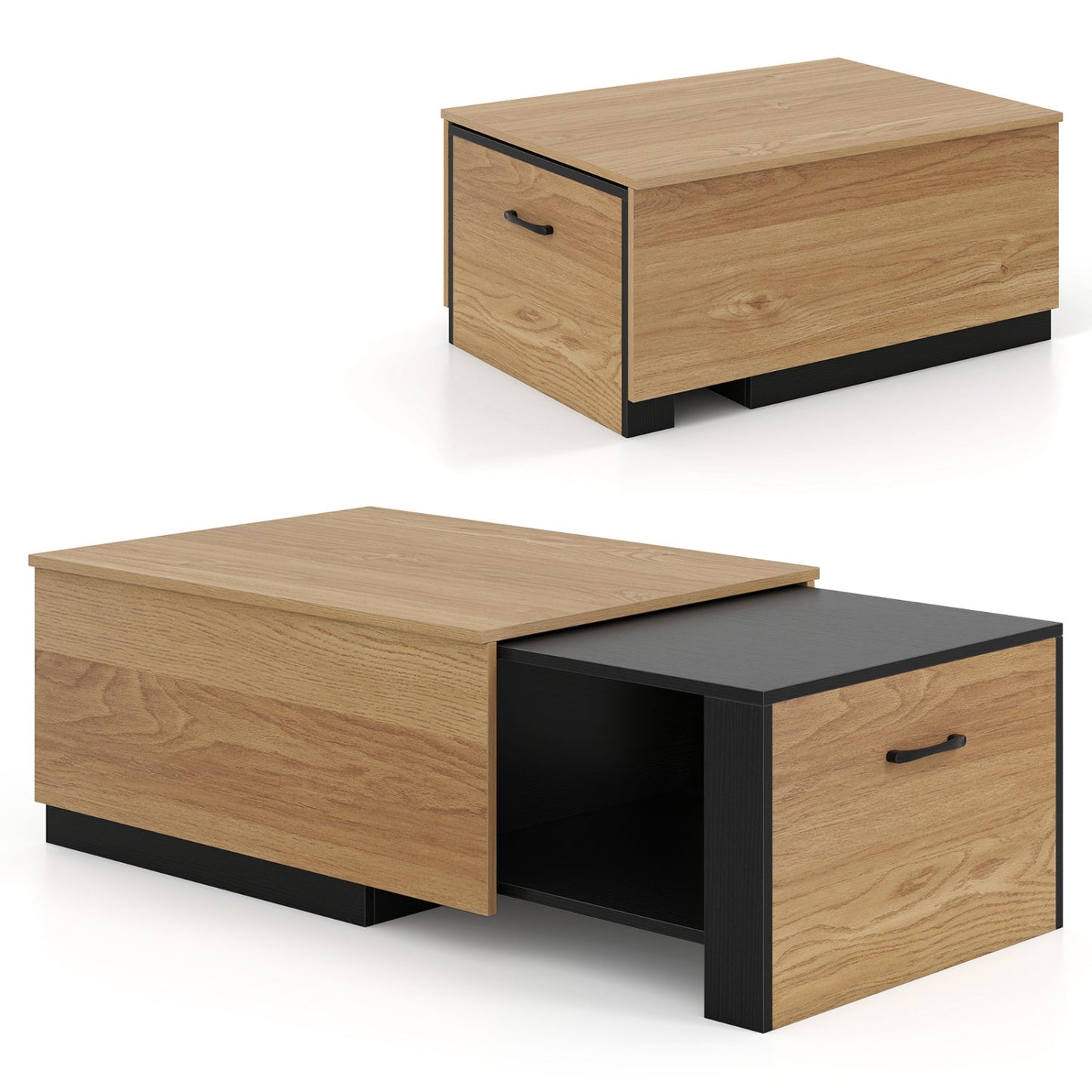 Extendable Coffee Table with Hidden Storage