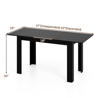 Extendable Dining Table for 4-8 People 47"-62" Large Rectangular Kitchen Table