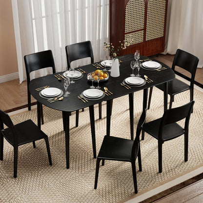 Extendable Dining Table Set with 2 Half-Round and 1 Rectangular Tables