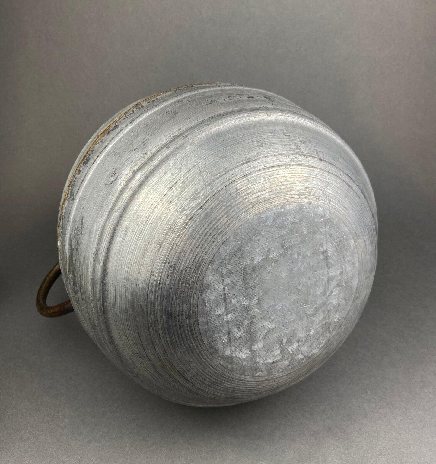 Extra Large Metal Vase with Bronze Handles and Gold Seam. Rustic Container for Flowers, Dry Arrangements or Display. Rustic Home Decor. - Tampa Home & Garden Store