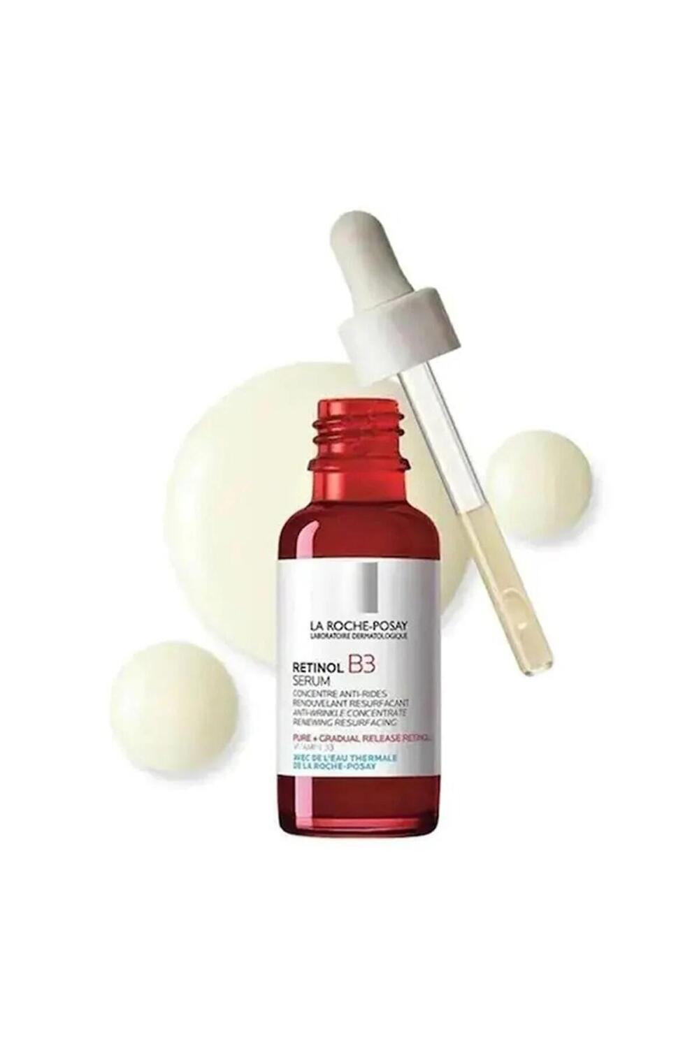 La Roche-Posay Retinol B3 Serum red glass bottle with dropper, white label on Tampa Home & Garden Store