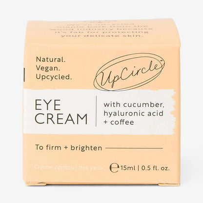 Eye Cream UpCircle peach packaging with hyaluronic acid + coffee, 15 ml on Tampa Home & Garden Store
